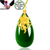 European Vintage Flower Water Drop Pendant Charm