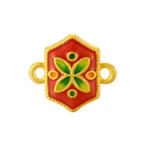 European Vintage Leaf Flower 24KT Pendant Charm