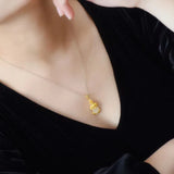 Vintage PIXIU Zircon 24KT Pendant Charm