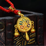 European Peace Bell Drum 24KT Pendant Charm