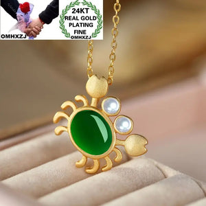 European Vintage Crab 24KT Pendant Charm