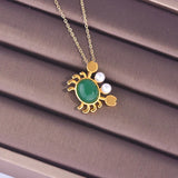 European Vintage Crab 24KT Pendant Charm