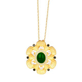 European 24KT Pendant Charm, Vintage Rectangle Design