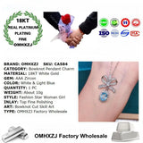 European Woman Party Birthday Wedding Bowknot Zircon Pendant Charm