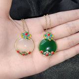 European Fine Woman Vintage Flower 24KT Pendant Charm