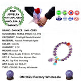 CS95 Amethyst Beads Tassel Bracelet Bangle Gift