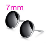 Men's 925 Sterling Silver Agate Stud Earrings, Stylish Gift