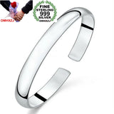 Chinese Woman Child 999 Silver Heart Sutra Bracelet Bangle