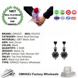 European Fine WomanGirl Zircon Stud Earrings
