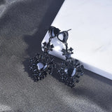 European Fine WomanGirl Zircon Stud Earrings