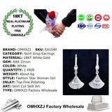European Fine Woman Party Gift Skirt AAA Zircon Drop Earrings