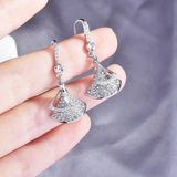 European Fine Woman Party Gift Skirt AAA Zircon Drop Earrings