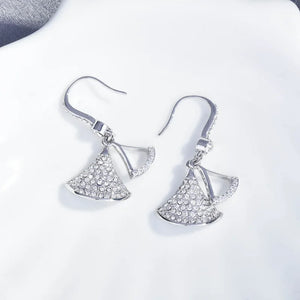 European Fine Woman Party Gift Skirt AAA Zircon Drop Earrings
