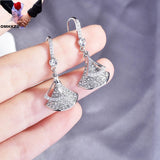 European Fine Woman Party Gift Skirt AAA Zircon Drop Earrings