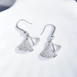 European Fine Woman Party Gift Skirt AAA Zircon Drop Earrings