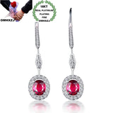 European Woman 18KT Drop Earrings with Zircon