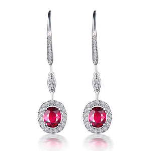 European Woman 18KT Drop Earrings with Zircon