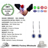 European Woman 18KT Drop Earrings with Zircon