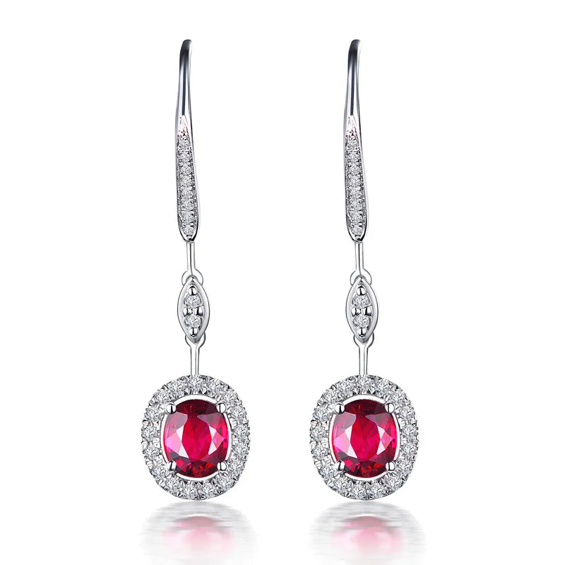 European Woman 18KT Drop Earrings with Zircon
