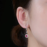 European Woman 18KT Drop Earrings with Zircon