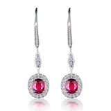 European Woman 18KT Drop Earrings with Zircon