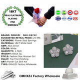 European Fine Zircon Stud Earrings