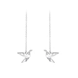 European Fine Woman Party Wedding Gift Paper Cranes 18KT Earrings