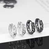 Dragon Sterling Silver Hoop Earrings European Fine Man Male Party Gift