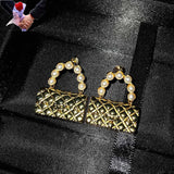 Vintage 18KT Stud Earrings Gift for Her