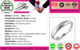 Ethnic Sweet Woman Child Double Fish 925 Silver Bangle SZ77