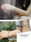 Sweet Woman Child Gift Double Fish 925 Silver Bracelet Bangle SZ77