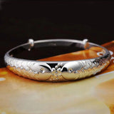 Sweet Woman Child Gift Double Fish 925 Silver Bracelet Bangle SZ77