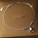 S925 Sterling Silver Anklet Lucky Bell Hot Jewelry European Girl Gift