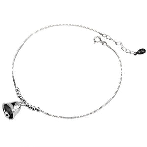 S925 Sterling Silver Anklet Lucky Bell Hot Jewelry European Girl Gift