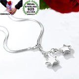 European Star Cube S925 Sterling Silver Pendant Anklet JA01