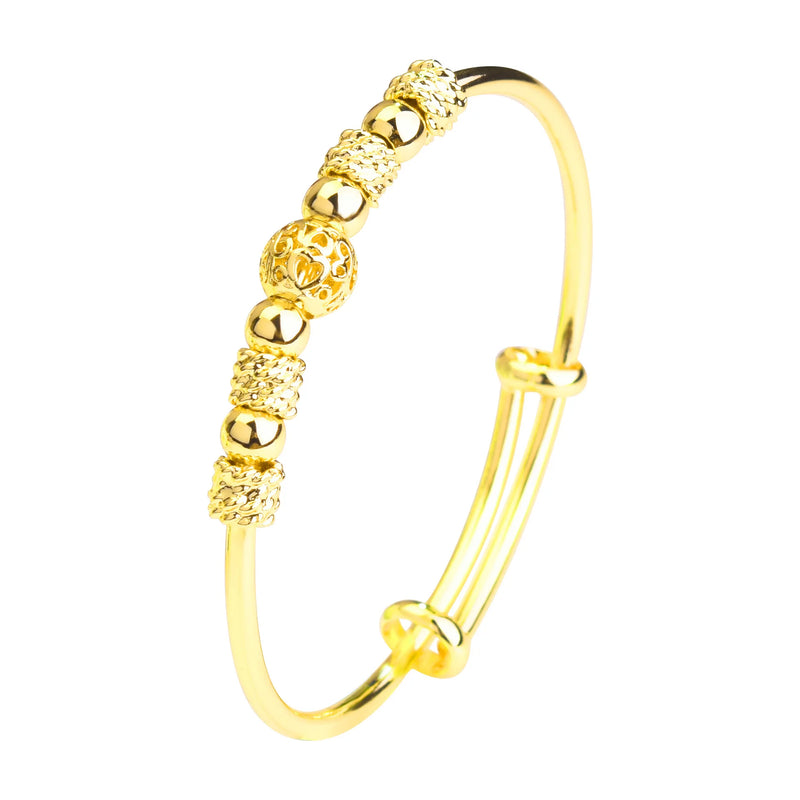 Vintage Hollow Nine Beads 18KT Banglet - European Hot Woman Girl Party Gift