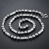 European Man Party Wedding Gift Beads 925 Silver Chain Necklace