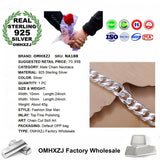 European Man Party Wedding Gift Wide Silver Alloy Chain Necklace