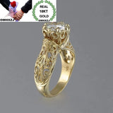 Zircon Flower 18KT 925 Silver Ring RR943