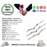 OMHXZJ Heart LOVE Projecting 18KT Bracelet BA130