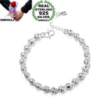 925 Sterling Silver Bracelet for European Woman Girl Party Gift