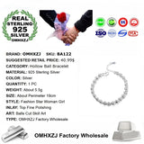 925 Sterling Silver Bracelet for European Woman Girl Party Gift