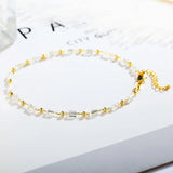 European Woman Girl Slim Red Agate 18KT Anklet JL01