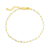 European Woman Girl Slim Red Agate 18KT Anklet