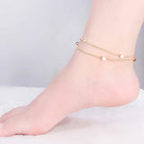 Vintage Square Beads 18KT Anklet JL13