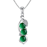 European Woman Party Gift Chalcedony Zircon Silver Necklace Pendant