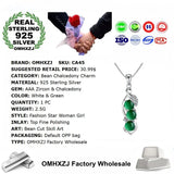 European Woman Party Gift Chalcedony Zircon Silver Necklace Pendant