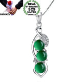 European Woman Party Gift Chalcedony Zircon Silver Necklace Pendant