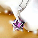 European Amethyst Zircon 18KT Necklace Pendant