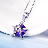 European Amethyst Zircon 18KT Necklace Pendant